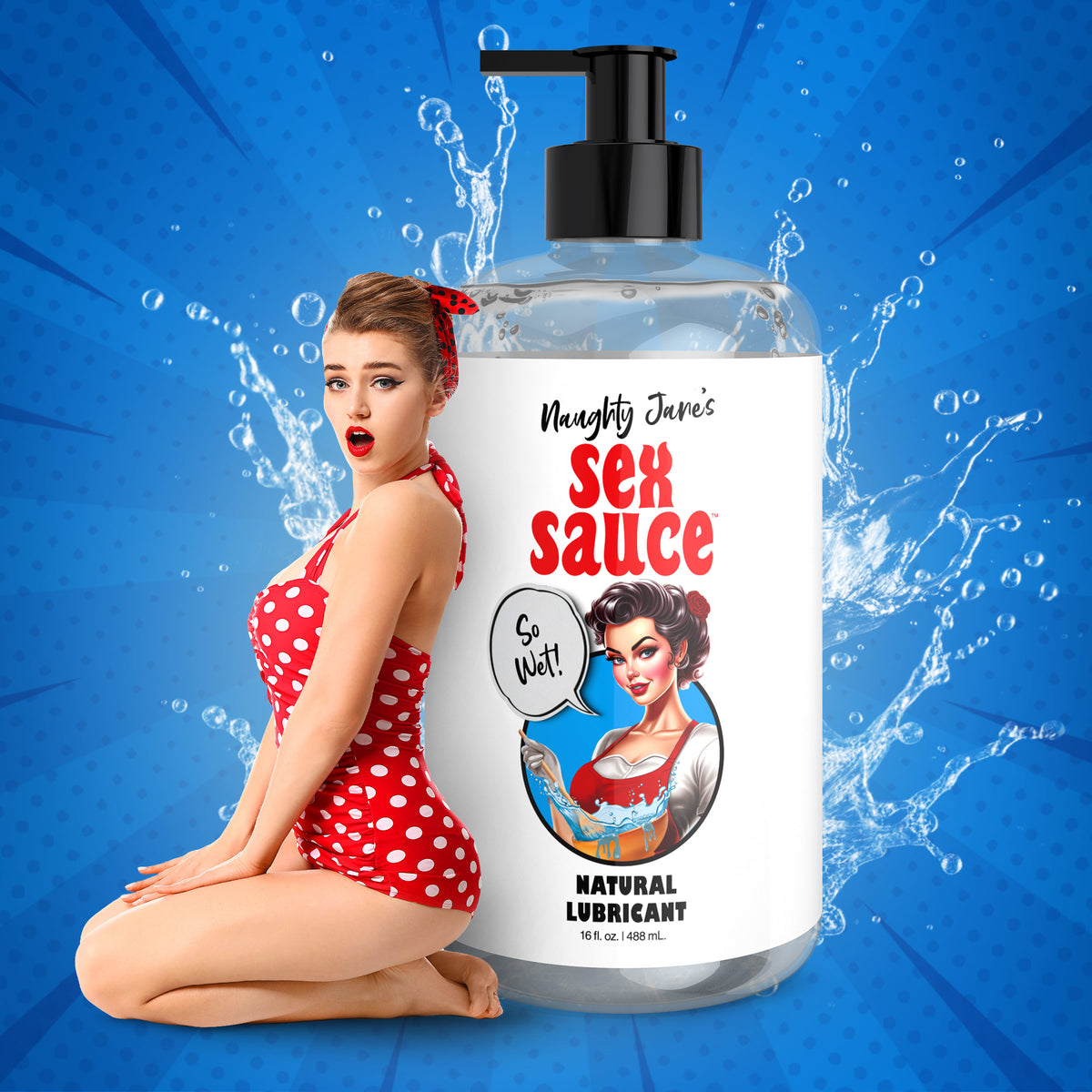 Naughty Jane's Sex Sauce Natural Lubricant 16oz