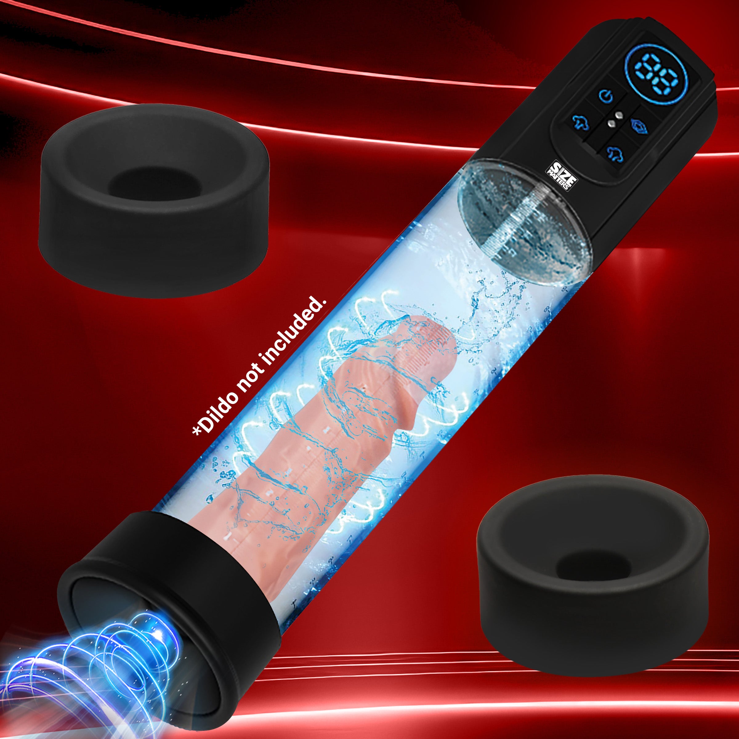 Sucking Penis Pump with Digital Display XR Brands Sucking Penis Pump with Digital Display XR Brands