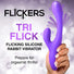 Tri-Flick Flicking Silicone Rabbit Vibrator