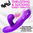 Thrusting & Sucking Rabbit Vibrator - Purple