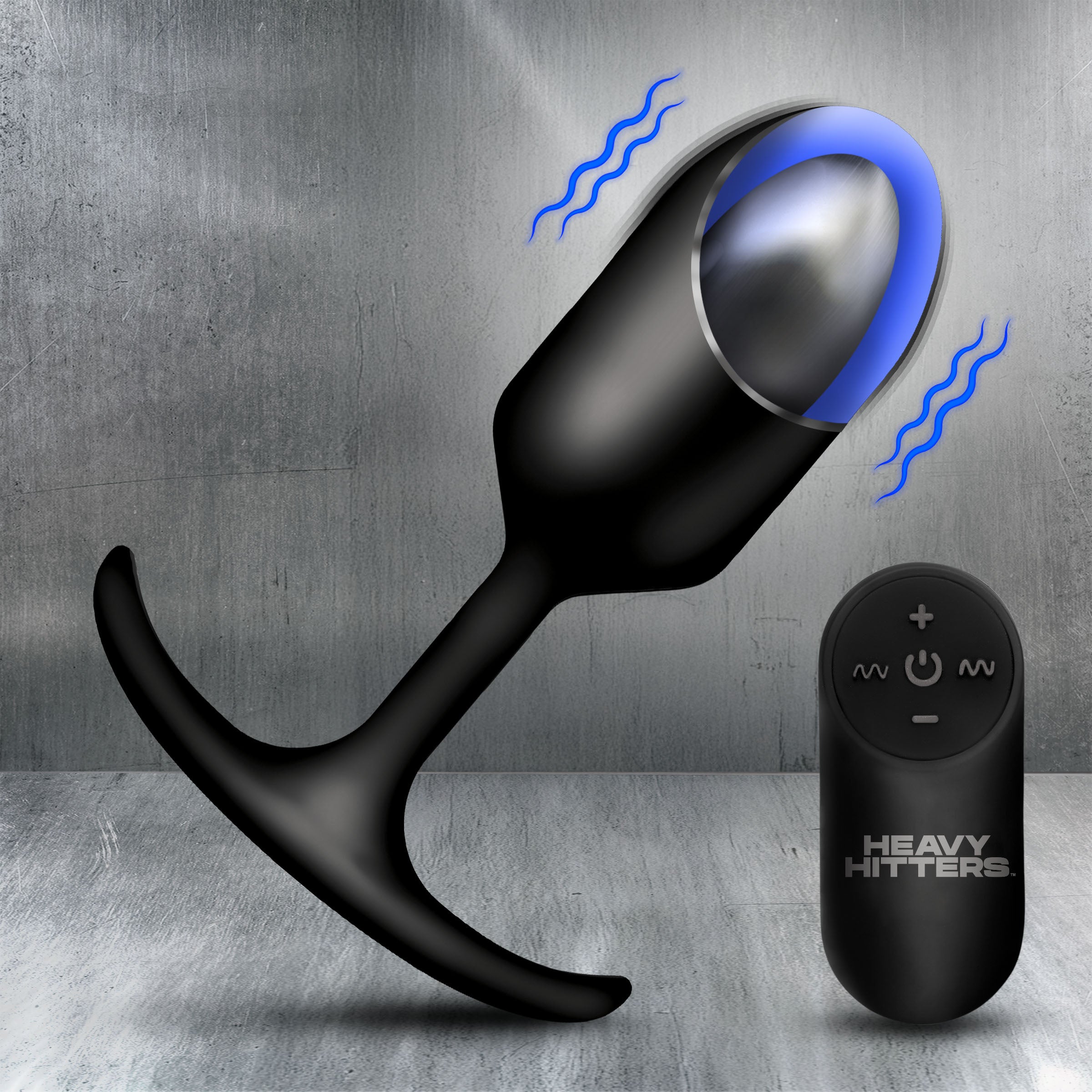 Vibrating Large Weighted Silicone Anal Plug XR Brands Vibrating Large Weighted Silicone Anal Plug XR Brands