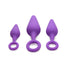 Rump Ringers 3 Piece Silicone Anal Plug Set - Purple