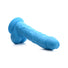 7" Silicone Dildo with Balls - Berry