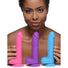 7" Silicone Dildo with Balls - Berry