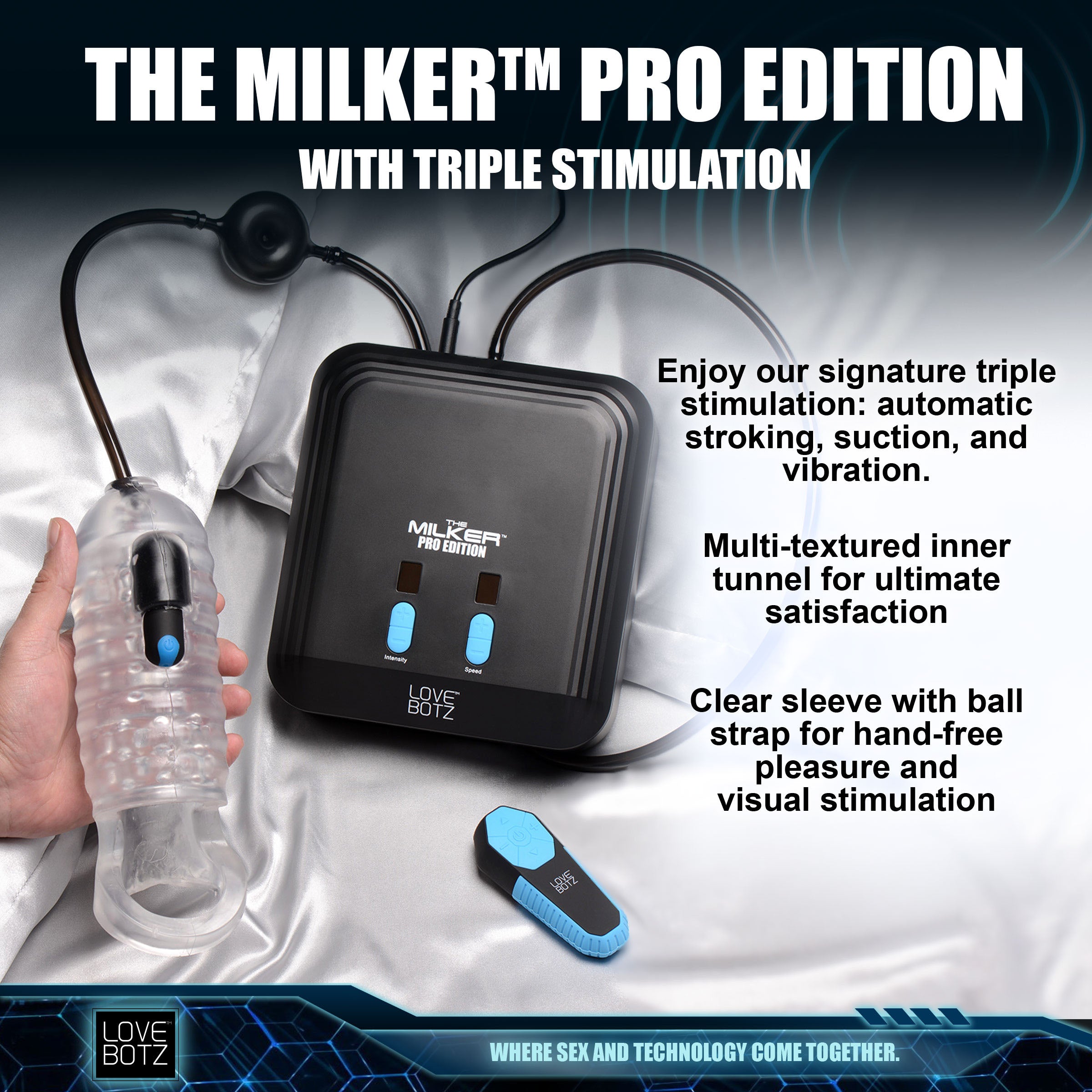 milking sex toy P-Strap Milking and Vibrating Prostate Stimulator with Cock and Ball  Harness main image 0