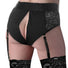 Laced Seductress S-M Lace Crotchless Panty Harness w- Garter Straps