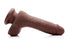 7 Inch Ultra Real Dual Layer Suction Cup Dildo- Dark Skin Tone