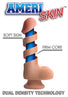 7 Inch Ultra Real Dual Layer Suction Cup Dildo- Dark Skin Tone
