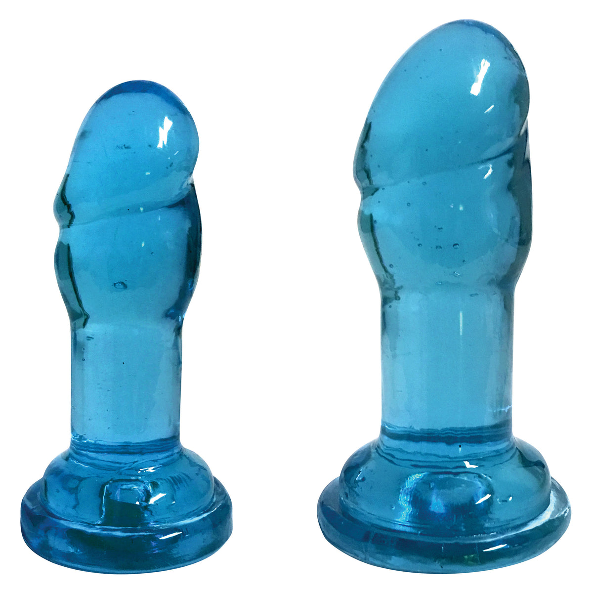 Lollicock Slim Stick Duo Suction Cup Dildos - Blue