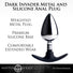 Dark Invader Metal and Silicone Anal Plug - Large