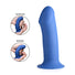 Squeeze-It Thick Phallic Dildo - Blue