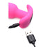 21X Remote Control Vibrating Silicone Butt Plug - Pink