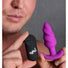 21X Remote Control Vibrating Silicone Swirl Butt Plug - Purple