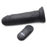Power Player 28X Vibrating Silicone Dildo with Remote - Black