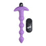 28X Remote Control Vibrating Silicone Anal Beads - Purple