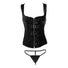 Lace-up Corset and Thong - Large