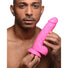 8.25" Dildo with Balls - Pink