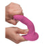 10X Squeezable Vibrating Dildo - Pink