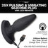 25X Pulsing & Vibrating Silicone Plug w- LCD Remote