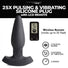 25X Pulsing & Vibrating Silicone Plug w- LCD Remote
