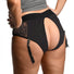 Laced Seductress L-XL Lace Crotchless Panty Harness w- Garter Straps