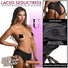 Laced Seductress S-M Lace Crotchless Panty Harness w- Garter Straps