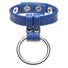 Cock Gear Leather and Steel Cock & Ball Ring - Blue