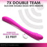 7X Double Team Silicone Double Dildo w- Remote