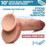 Ultra Realistic Dual Density Silicone Dildo with Balls - 10 Inch