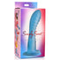 Simply Sweet Ribbed Silicone Dildo - Blue