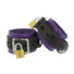 Strict Leather Purple and Black Deluxe Locking Cuffs