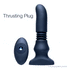 Silicone Vibrating & Thrusting Plug with Remote Control