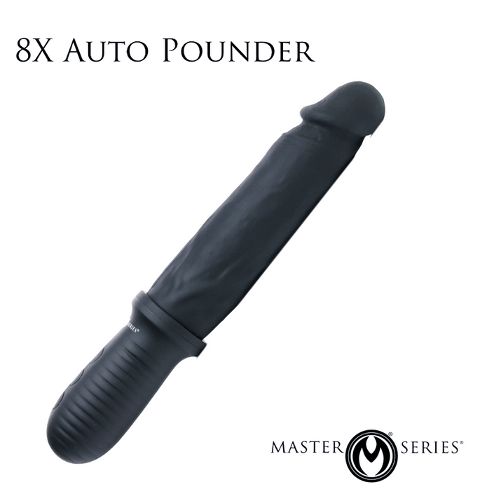 8X Auto Pounder Vibrating and Thrusting Dildo with Handle - Black XR Brands 8X Auto Pounder Vibrating and Thrusting Dildo with Handle - Black XR Brands