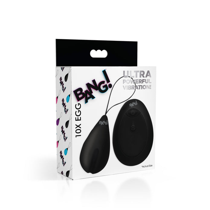 10X Silicone Vibrating Egg - Black XR Brands 10X Silicone Vibrating Egg - Black XR Brands