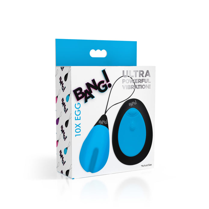 10X Silicone Vibrating Egg - Blue XR Brands 10X Silicone Vibrating Egg - Blue XR Brands