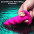 21X Remote Control Vibrating Silicone Swirl Butt Plug - Pink