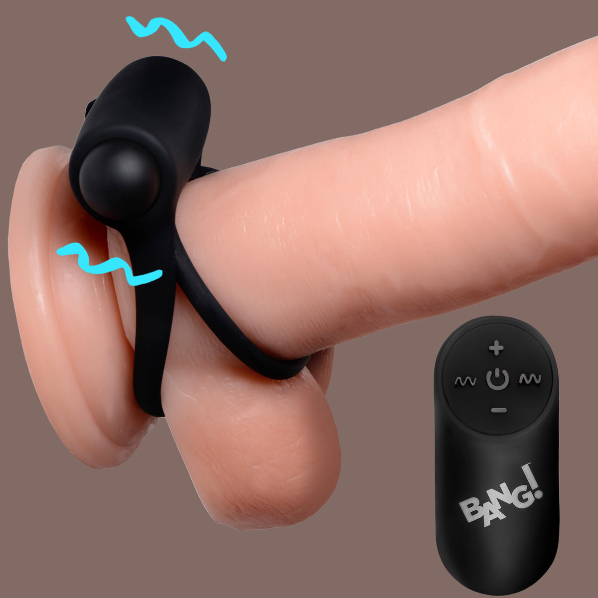 28X Remote Control Vibrating Cock Ring & Bullet - Black