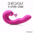 Shegasm 5 Star 10X Tapping G-Spot Vibe w- Suction - Pink