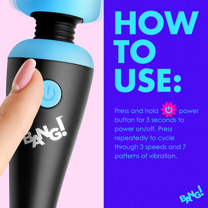 10X Vibrating Mini Silicone Wand - Blue XR Brands 10X Vibrating Mini Silicone Wand - Blue XR Brands