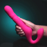 Mighty-Thrust Thrusting & Vibrating Strapless Strap-On w- Remote