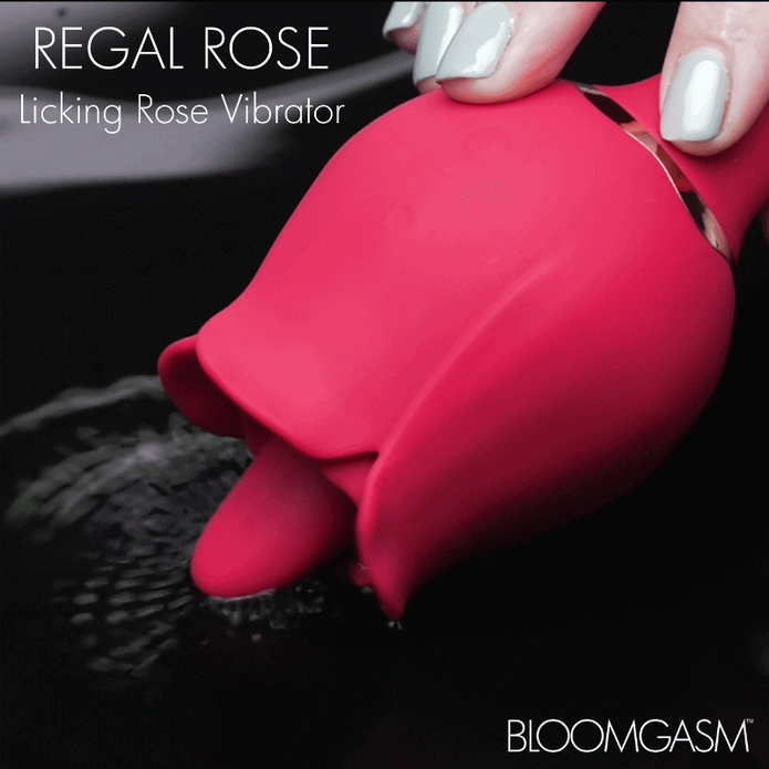 Regal Rose Licking Rose Vibrator XR Brands Regal Rose Licking Rose Vibrator XR Brands