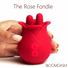 The Rose Fondle 10X Massaging Rose Silicone Clit Stimulator