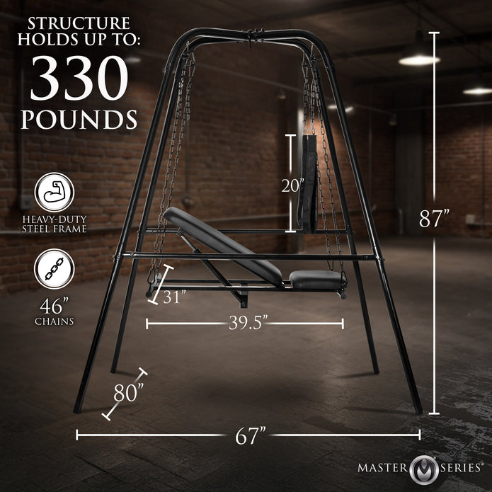 Throne Adjustable Sex Sling with Stand XR Brands Throne Adjustable Sex Sling with Stand XR Brands