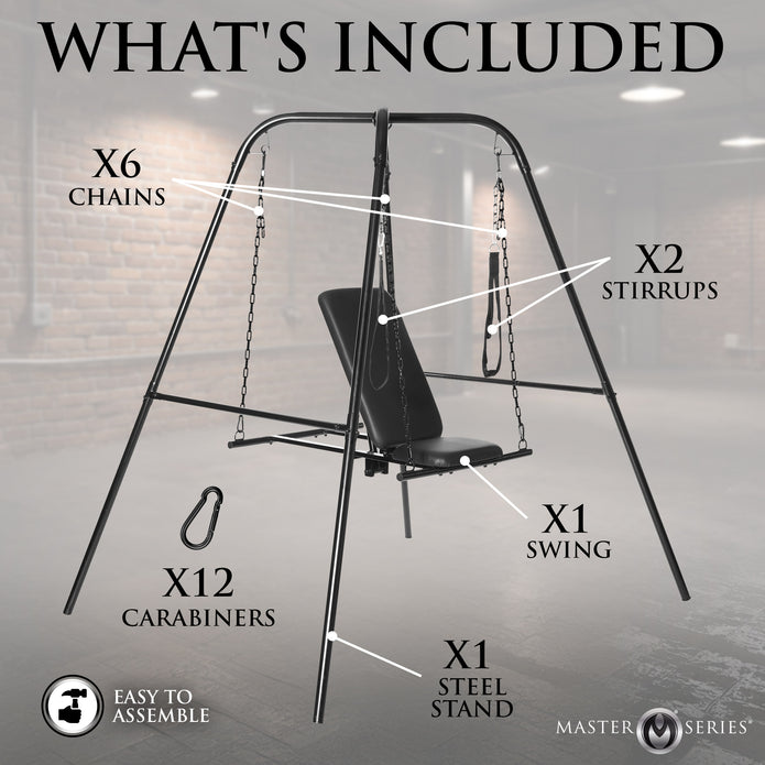 Throne Adjustable Sex Sling with Stand XR Brands Throne Adjustable Sex Sling with Stand XR Brands