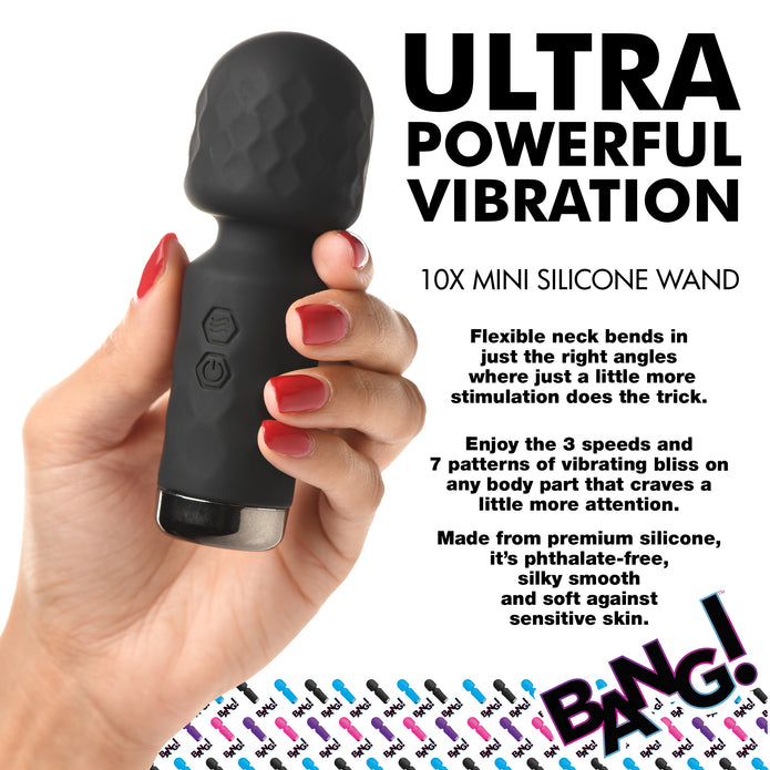 10X Mini Silicone Wand - Black XR Brands 10X Mini Silicone Wand - Black XR Brands