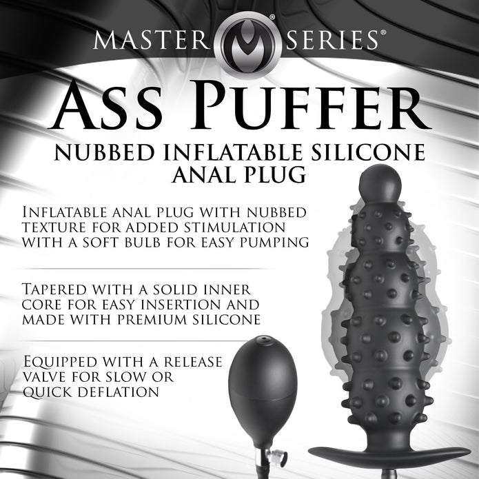 Ass Puffer Nubbed Inflatable Silicone Anal Plug XR Brands Ass Puffer Nubbed Inflatable Silicone Anal Plug XR Brands