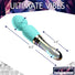 Vibra-Glass 10X Turquoise Dual Ended Silicone/Glass Wand