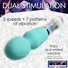 Vibra-Glass 10X Turquoise Dual Ended Silicone/Glass Wand