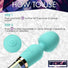 Vibra-Glass 10X Turquoise Dual Ended Silicone/Glass Wand