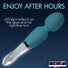 Vibra-Glass 10X Turquoise Dual Ended Silicone/Glass Wand